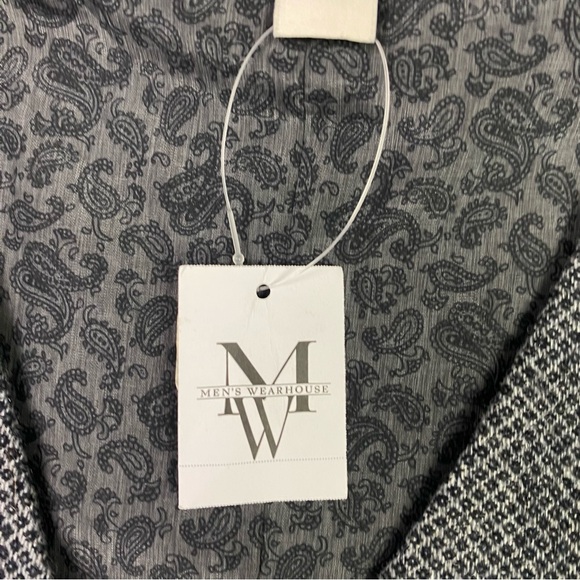 NWT Joseph Abboud Tweed Waistcoat Vest Men’s Large Gray Wool Blend - Picture 5 of 11